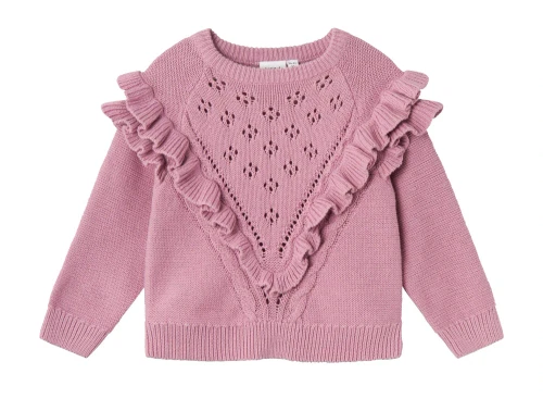 Name It mauve orchid pullover striktrøje